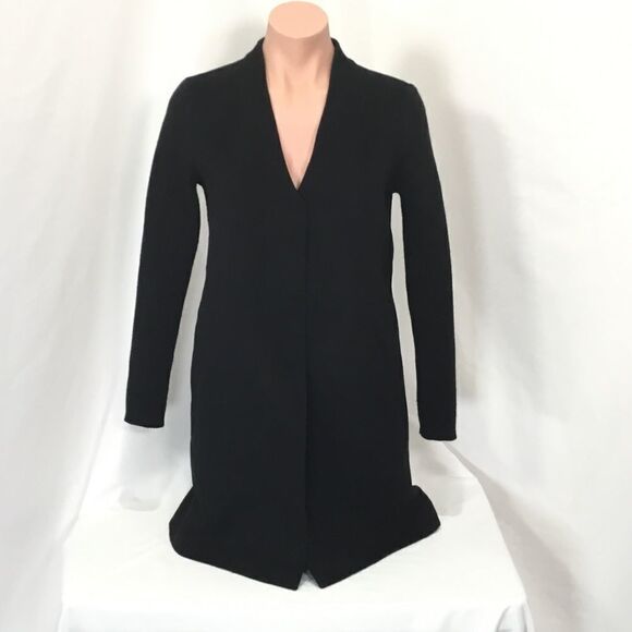 Knit Sleeve Double Face Wool Blend Coat (A8) - Picture 1 of 6